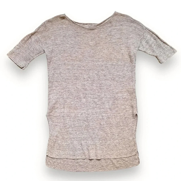 Eileen Fisher Bateau Neck Natural Linen Sweater Top - Picture 2 of 4